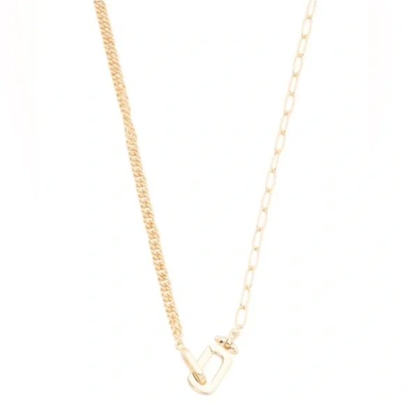 Gorjana 18K Gold Plated Dylan Link Dual Chain Necklace - Picture 2 of 7